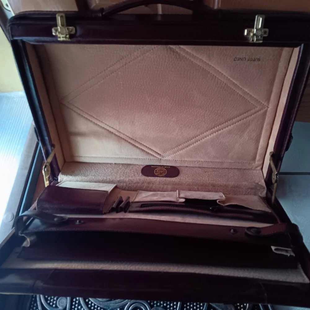 Vintage! Presto Burgundy TOP Grain leather Briefcase